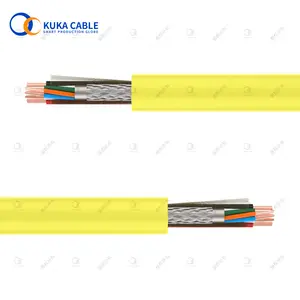 power cable 2x18AWG and twisted pair 2x2x26AWG data cable shielded foam PUR hybrid communication underewater rov pur cable