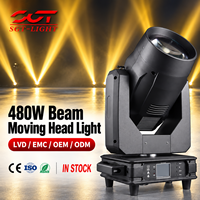 Projecteur à tête mobile 480W RGBW à faisceau, avec contrôle DMX 512, 8 prismes et effet arc-en-ciel rotatif pour éclairage de scène - Vente chaude