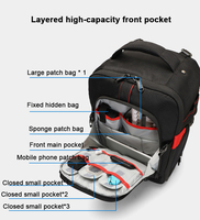 Sac à Dos Chariot Personnalisé Soudelor Manufacture pour Drone, Équipement Photo/Vidéo, Appareil Photo Reflex Numérique, Grande Capacité de Voyage avec Roues