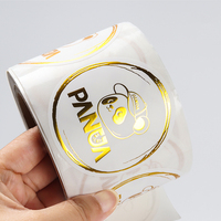 Etiquetas Adhesivas Redondas Personalizadas con Logotipo, Troqueladas, con Estampado en Caliente, Lámina Dorada, Resistentes al Agua, para Marca, Empaque y Decoración de Productos, OEM