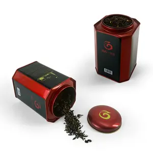 Jinyuanbao kotak timah logam kemasan kopi kemasan teh oktagonal Arab Aman makanan dengan tutup
