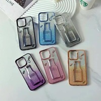Étui de téléphone portable BAILI Factory New Beautiful Glitter Gradient 3D Coke Bottle pour Iphone 7 XR 12, coque de bouteille de vin électro-plaquée