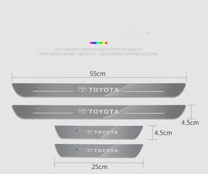 Новый Пользовательский логотип Rgb Беспроводной магнитный Автомобильный декоративный атмосферный датчик освещения автомобиля светодиодный порог приветственный Педальный светильник - Product Image 3