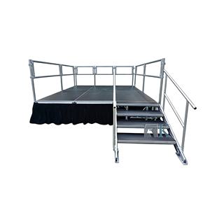 Scène de spectacle de 4 pieds x 8 pieds pour événements en plein air et en intérieur, hauteur réglable - Product Image 1