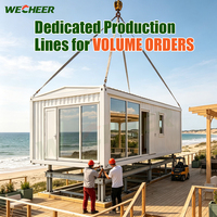 Conteneurs pliables Wecheer, maison à montage rapide, maison préfabriquée portable pour bureau temporaire sur chantier