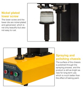 High Speed Canned Soda Juice Electric Round Plastic <b>Beer</b> Pet Bottle Soft Drink Jam Canning Aluminum Can Sealing Machine For Sale - Product Image 5