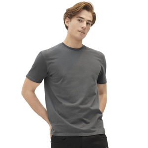 Men's T-Shirt Short Sleeve Pure Cotton Oeko-Tex Standard 100 Daily Wear Navy Blue Black White Sand Sporty Gray Thin Fit - Product Image 2
