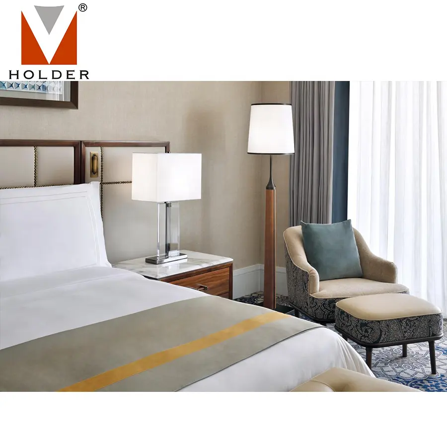 HDB-561 호텔 가구 제조 업체 맞춤형 현대 침실 가구 세트 5 성급 중동 호텔 가구