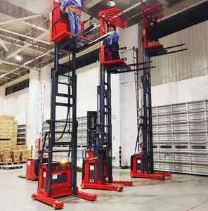 YCMGマンアップ電気オーダーピッカーフォークリフト最大容量<span class=keywords><strong>1</strong></span>トン。フルフリーリフトで高さ<span class=keywords><strong>10</strong></span> m 13mを持ち上げる - Product Image 3