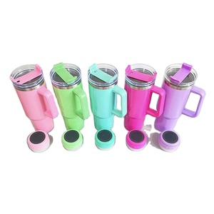 Custom LogoBulk Wireless Smart Display Player 40Oz Speaker <b>Music</b> Tumbler With Handle for Sublimation - Product Image 3
