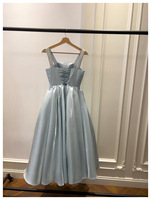 Robe longue sans manches élégante en cachemire à séchage rapide, coupe crayon, col à bretelles, ornée de diamants, style princesse fantaisie Mori