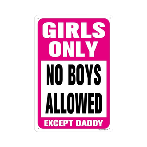 Nette Mädchen nur Zeichen Keine Jungen erlaubt außer Papa Zeichen, rosa Dekorationen für Mädchen Höhle Schlafzimmer Wohnzimmer Wand dekoration - Product Image 1