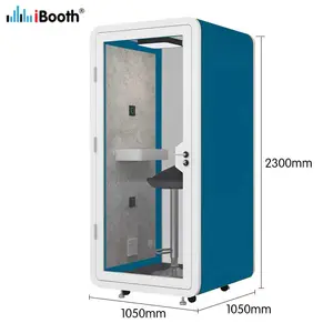 파란 색깔 방음 부스 개인적인 사무실 깍지 강철 회의 깍지 소리 증거 소음은 청각적인 cabine를 격리합니다