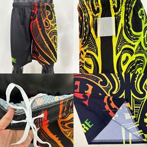 Yeni zelanda etiketi 20 futbol şort özel Aboriginal hindistancevizi yerli erkek etiketi şort eğitim dokunmatik Velcro Rugby şort - Product Image 6