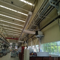 Tuyau de climatisation textile flexible industriel de forme carrée avec design graphique pour usine de production