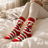 Chaussettes fantaisie amusantes et mignonnes en coton, respirantes, unisexes, pour adultes, vente en gros, chaussettes de Noël