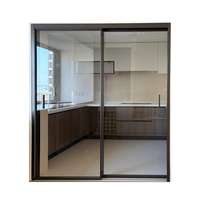 Puerta Corredera de Aluminio con Rotura de Puente Térmico, Recubrimiento en Polvo, Aislamiento Térmico para Oficinas y Salas de Reuniones
