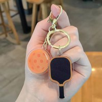 Porte-clés en acrylique personnalisés en gros pour pickleball, pendentifs unisexes créatifs, idéal pour les commandes de cadeaux en gros, attrayants et durables