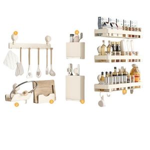 Modern Kitchen Storage <b>Rack</b> Carbon Steel No-Drill Knife Holder Suction Cup Wall-Mounted Pot Lid Seasoning Rust Resistant - Product Image 5