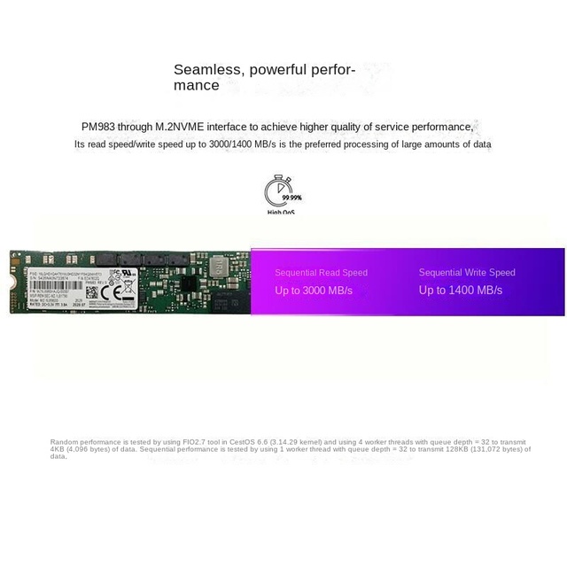 PM983 M.2 Enterprise SATA 3.0 Expansion Port Internal SSD 1TB Used for Servers with Read/Write Speed 501-600MB/S