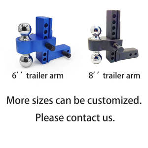 Coupleur réglable en alliage d'aluminium à montage sur <span class=keywords><strong>attelage</strong></span> de remorque à double boule <span class=keywords><strong>crochet</strong></span> de remorquage forgé pour SUV RV <span class=keywords><strong>caravane</strong></span> machines agricoles - Product Image 2