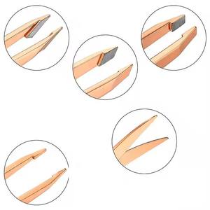 Juego de Pinzas para Cejas de Acero Inoxidable con Punta Inclinada, Herramienta de Depilación Duradera y Reutilizable para el Cuidado Personal de las Cejas - Product Image 5
