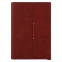 Cuaderno de Negocios A5 de Tres Pliegues, con Hojas Sueltas, de Piel Sintética, con Logotipo, Set de Regalo de Papelería, Encuadernación Perfecta, Diario B5