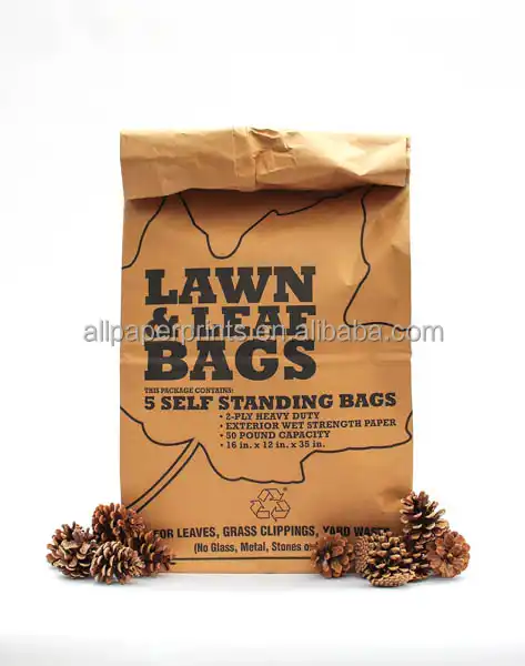 Smartly Paper Lawn Leaf Yard Bags 12 Count 30 Gallon Recyclable Eco Friendly