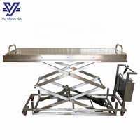 Chariot élévateur de cadavres YUSHUODA en acier inoxydable 304, capacité de charge 180 kg, personnalisable, avec frein – Offre Spéciale Matériel Funéraire