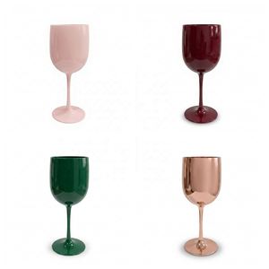 Wholesale Reusable <b>Plastic</b> Wine <b>Glasses</b> 450ml Unbreakable Tritan Shatterproof Custom Color Logo OEM for Restaurant Bar - Product Image 1