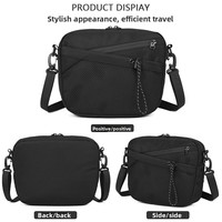 Crossbodytas voor heren, enkele schoudertas, waterdichte Oxford-stof reistas voor heren, casual kleine tas, messengertas
