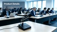 Microphone de conférence de bureau numérique à écran tactile filaire en alliage d'aluminium