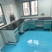 Meubles de laboratoire résistants à la corrosion, tailles personnalisées, avec armoire de rangement pour laboratoire