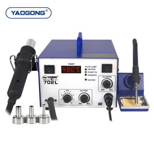 Estación de Soldadura y Retrabajo de Aire Caliente Digital 2 en 1, Kit de Valor 702L para Reparación de Placas Base de Teléfonos Móviles, Desoldadura de Chips SMD BGA - Product Image 1