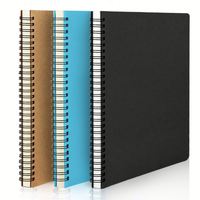 Carnets à spirales A5 personnalisés, lignés, noirs, pour écrire, journal, carnet