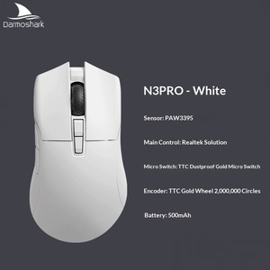Darshark <span class=keywords><strong>N3</strong></span> Pro เมาส์เล่นเกมไร้สาย8K สามโหมด PAW3395 26000 dpi Realtek 500mAh 125H สำหรับพีซี eSports - Product Image 6