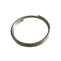 Anneau porte-clés fendu double boucle en acier inoxydable SS304 SS316, anneau ouvert en métal pour porte-clés, bijoux, quincaillerie marine