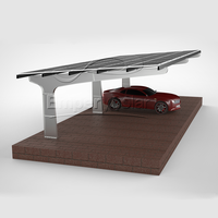 Système de montage de carport solaire EmperySolar 2kW en acier au carbone et aluminium, surface galvanisée à chaud, résistance au vent 60 m/s, résistance à la neige 15-20.
