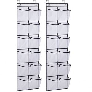 Wall Mounted Hanging Shoe Closet Organizer Storage <b>Bags</b> Large Visible Mesh Pockets Organizer Storage - Product Image 2