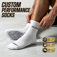Chaussettes de sport pour hommes respirantes, personnalisables avec logo, couleurs unies, pour le cyclisme et le sport, vente en gros de haute qualité