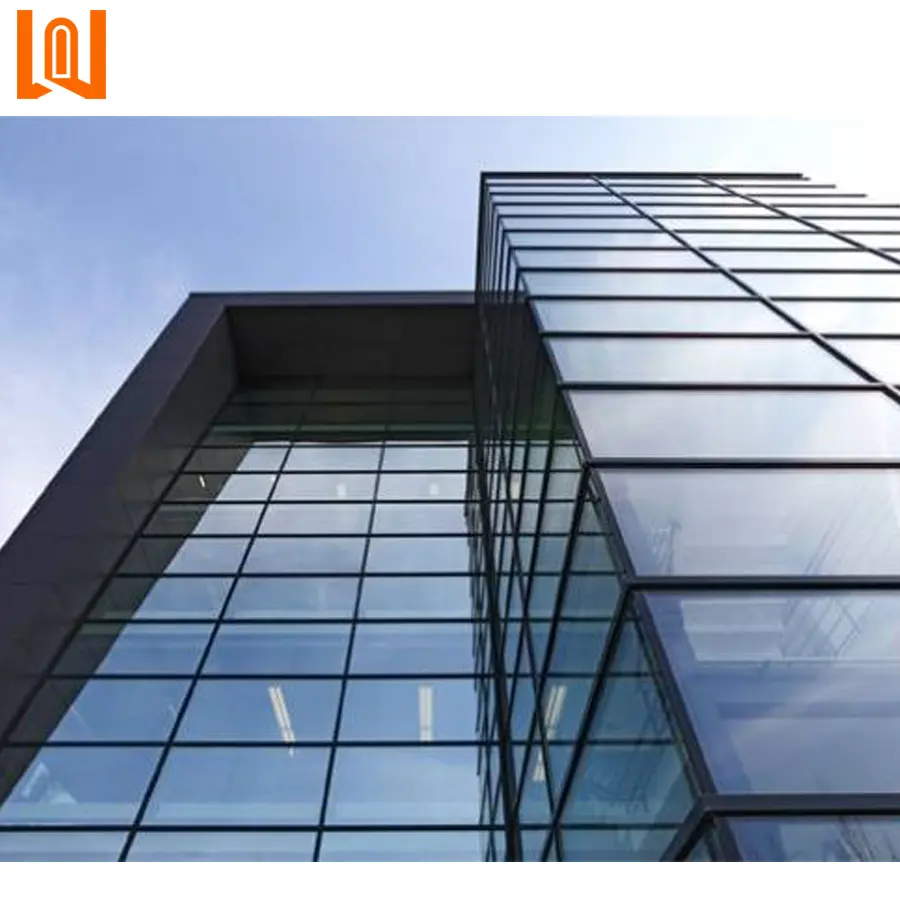 Modern Design Commercial Building Facade Glass Insulated Laminated Glass Aluminum Curtain Wall