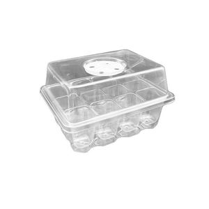 Lot de 10 plateaux de semis en plastique PP à 6/12 alvéoles avec couvercle transparent, écologiques, pour la culture intérieure et la <span class=keywords><strong>gestion</strong></span> centralisée - Product Image 4