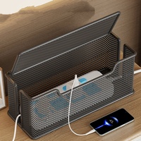 Boîte de rangement pour câbles, boîte de rangement pour prises de bureau, boîte de rangement pour câbles d'alimentation, câbles de données, câbles de chargeur