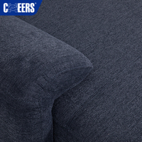 MANWAH CHEERS Blaues Stoff-Elektro-Schlafsofa mit Ausziehfunktion für das Wohnzimmer