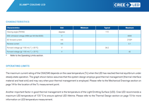 CREEs XLamps CXA2540 36V 23.85mm X 23.85mm 4703lm CXA2540-0000-000N0HV440G COB LED Blanco 4000K 80CRI - Product Image 3