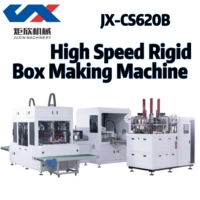Machine de fabrication de boîtes rigides JUXIN entièrement automatique, intelligente, à double station de formage, entraînée par servomoteur, modèle JX-CS620B