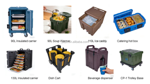 Calentador de Alimentos Aislado de 90L 95QT, Equipo de Cocina Comercial, Carrito Térmico para <span class=keywords><strong>Charolas</strong></span>, Entrega Comidas Perfectamente Calientes o Frías - Product Image 5
