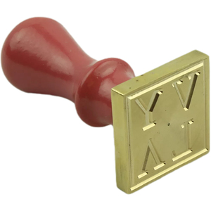 Sceau de cire personnalisé en laiton, carré, antique, pour loisirs créatifs, bureau et outils d'artisanat - Product Image 1