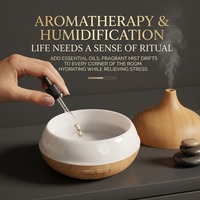 Diffuseur d'huiles essentielles électrique à télécommande, effet bois, humidificateur ultrasonique, lumière LED contrôlée par application, brumisateur pour chambre à coucher