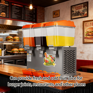 เครื่องจ่ายน้ำผลไม้แบบน้ำพุเชิงพาณิชย์ เครื่องจ่ายเครื่องดื่มหลากสี เขียว เหลือง ส้ม สำหรับร้านชานมไข่มุก โรงงานผลิตโดยตรง - Product Image 2